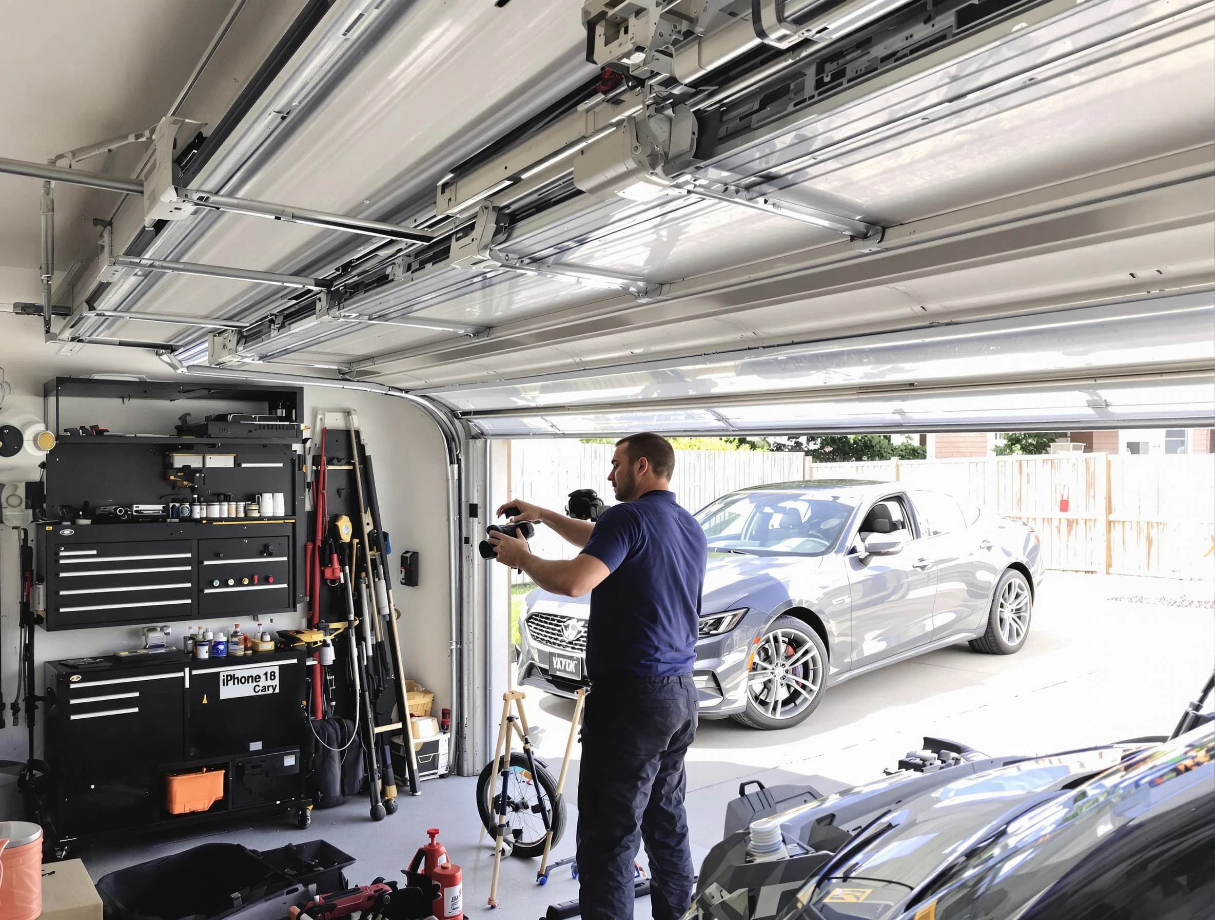 Beaver Falls Garage Door Repair technician fixing noisy garage door in Beaver Falls