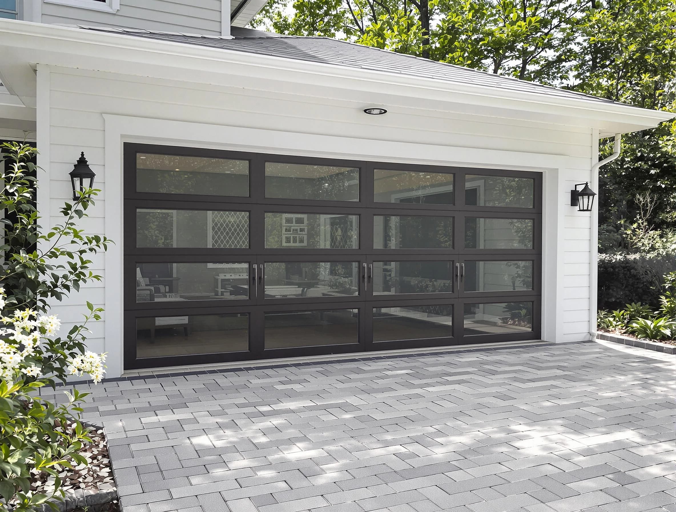 Beaver Falls Garage Door Repair design specialist presenting custom garage door options to Beaver Falls homeowner