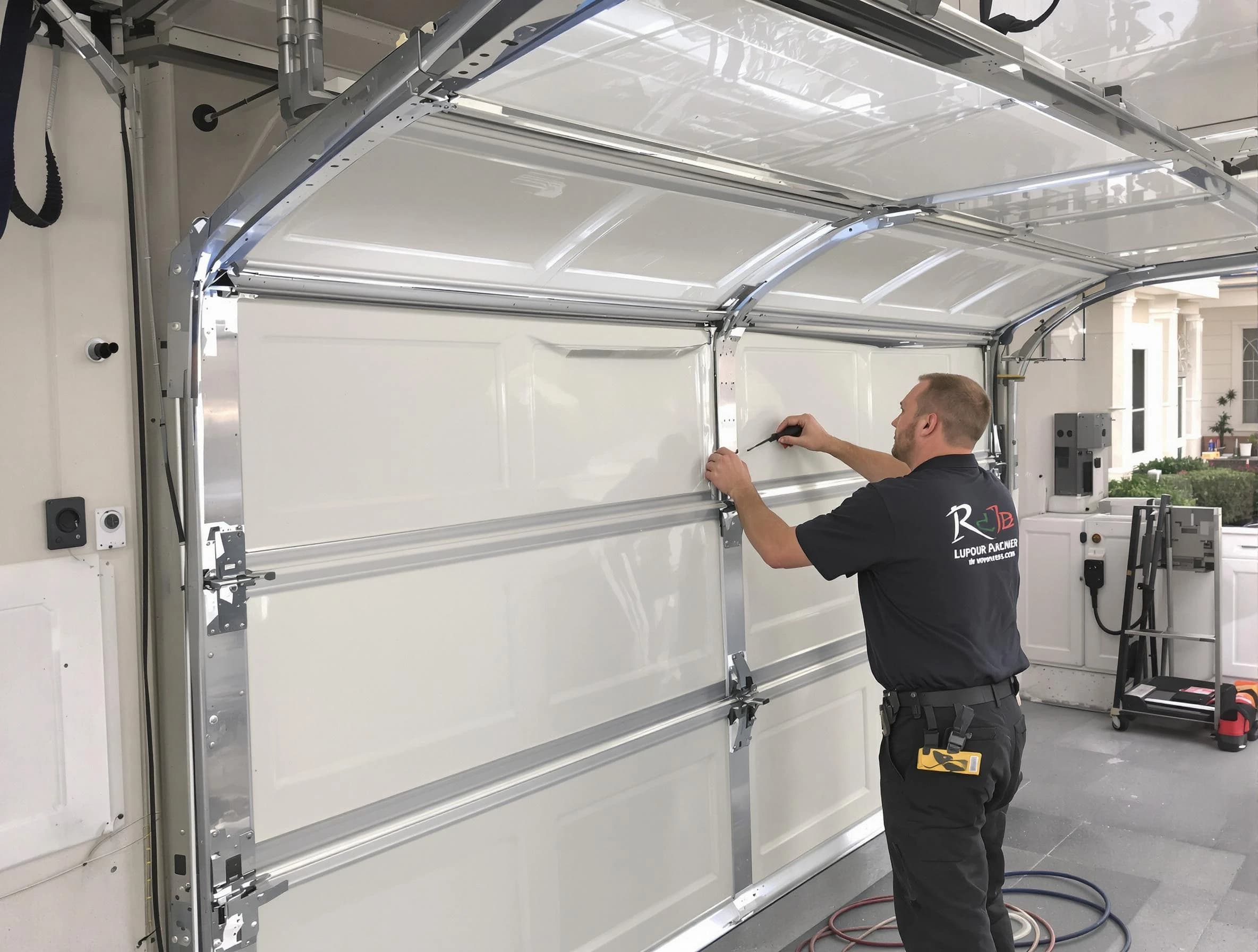 Beaver Falls Garage Door Repair professional performing panel repair in Beaver Falls