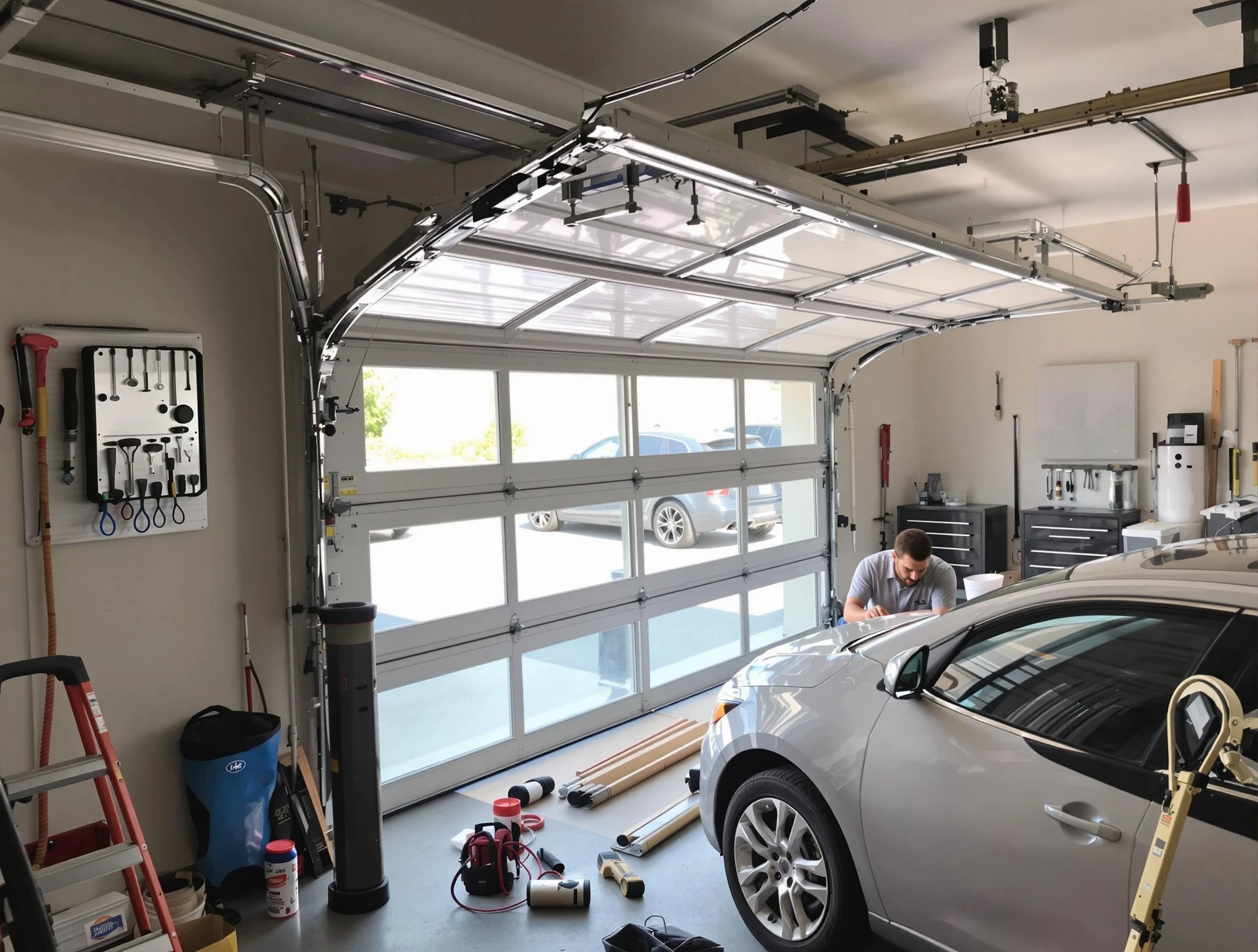 Garage door noise reduction service by Beaver Falls Garage Door Repair in Beaver Falls