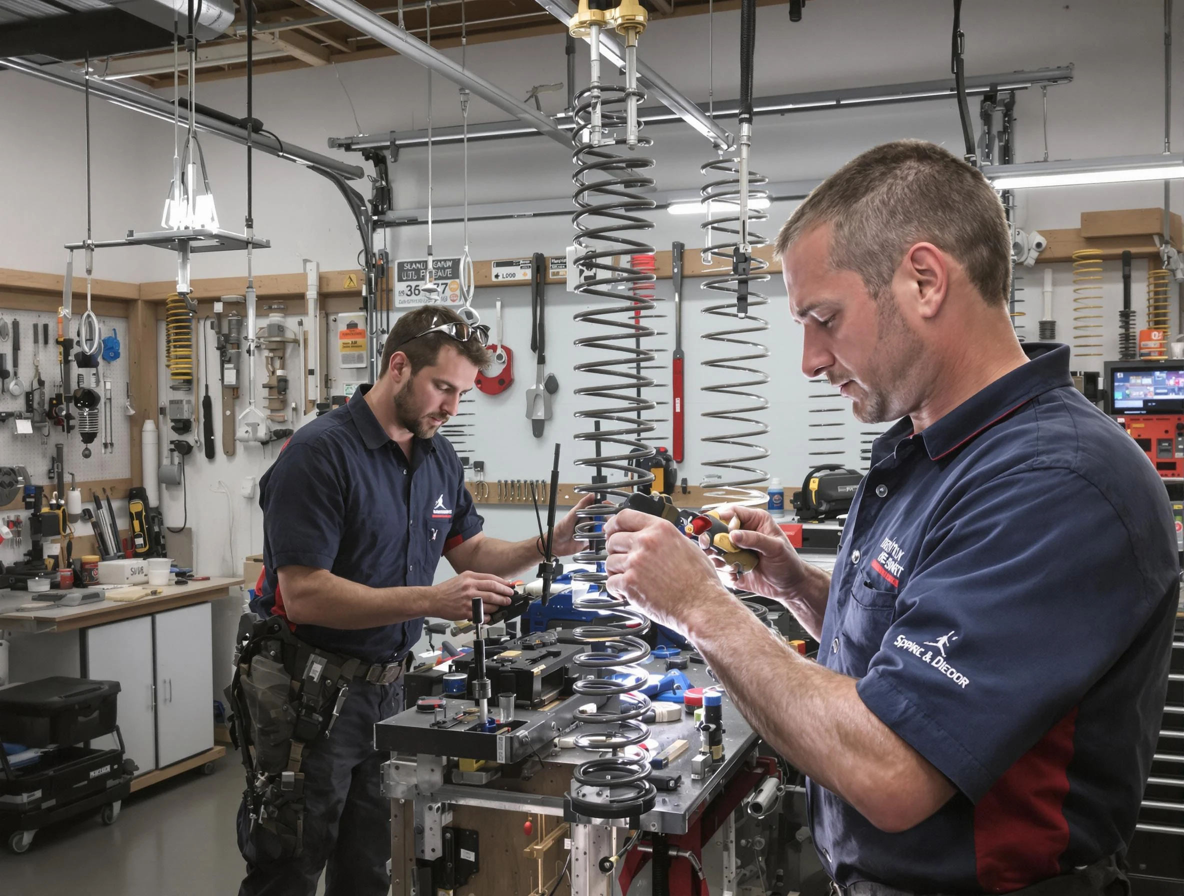 Garage door spring repair service by Beaver Falls Garage Door Repair in Beaver Falls