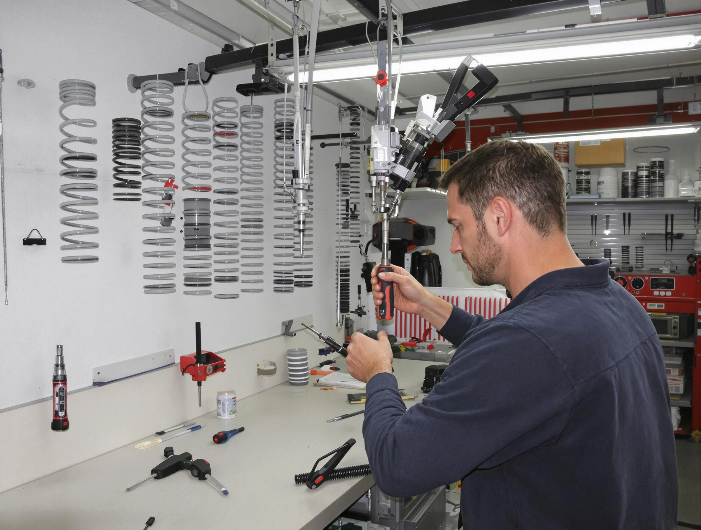 Beaver Falls Garage Door Repair safety certified technician performing precision spring replacement in Beaver Falls